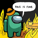 Amoung Us Fine Fire — cartoon emoji for Slack & Discord