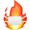 Fire With Mask — fire emoji for Slack & Discord