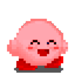 Kirby Happyjump — cartoon emoji for Slack & Discord (Discord)