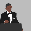 Obama Mic Drop — cartoon emoji for Slack & Discord