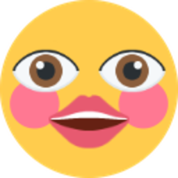 Flushed Bright Eyes — cartoon emoji for Slack & Discord (Discord)