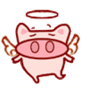 Angel Pig — cartoon emoji for Slack & Discord