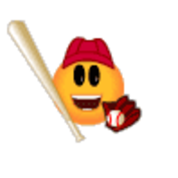 Baseball 2 — cartoon emoji for Slack & Discord (Discord)