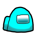 6956 Amongusvote Cyan1 — cartoon emoji for Slack & Discord