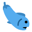 Eggplant Fish — cartoon emoji for Slack & Discord