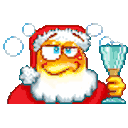 Drunk Santa — cartoon emoji for Slack & Discord