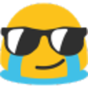 Blob Cool Sad — cartoon emoji for Slack & Discord