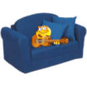 Guitar Couch — cartoon emoji for Slack & Discord