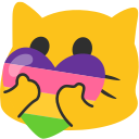 Meow Heartsapphic — cartoon emoji for Slack & Discord
