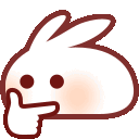Bunny Think — cartoon emoji for Slack & Discord