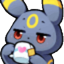 Umbreon Sip — cartoon emoji for Slack & Discord