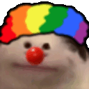 Popcat Clown — cartoon emoji for Slack & Discord