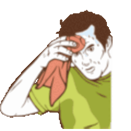 Sweating Intensifies — cartoon emoji for Slack & Discord (Discord)