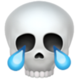 Crylaugh But Death — emotion emoji for Slack & Discord (Discord)