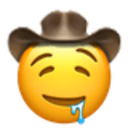 Drooling Cowboy — cartoon emoji for Slack & Discord
