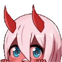 Anime Girl Pink Horns — anime emoji for Slack & Discord
