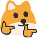 Doge Finger Guns — dog emoji for Slack & Discord