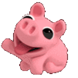 Pig Hello Sitting — cute emoji for Slack & Discord (Discord)