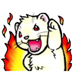 Ferret Firedup — animal emoji for Slack & Discord (Discord)