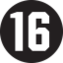 Number 16 Circle Black — number emoji for Slack & Discord (Discord)