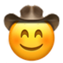 Blushing Cowboy — cartoon emoji for Slack & Discord