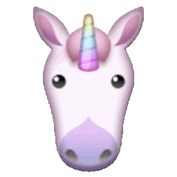 Unicorn Lg — cartoon emoji for Slack & Discord (Discord)