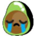Avocado Sad — fruit emoji for Slack & Discord