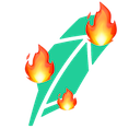 Robinhood Fire — logo emoji for Slack & Discord