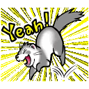 Ferret Excited — cartoon emoji for Slack & Discord