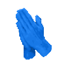 Blue Clapping Hands — blue emoji for Slack & Discord