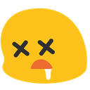 Blob Dead — cartoon emoji for Slack & Discord