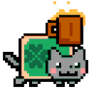 Nyancat Saintpaddy — cartoon emoji for Slack & Discord
