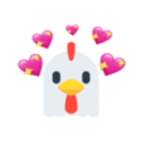 Chicken Love — cartoon emoji for Slack & Discord