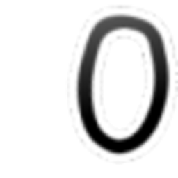 Number Zero White Outline — number emoji for Slack & Discord (Discord)