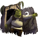Shrek Opens Door — cartoon emoji for Slack & Discord