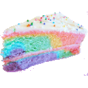 Rainbow Cake Slice — rainbow emoji for Slack & Discord
