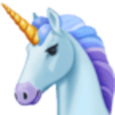 Purple Unicorn — cartoon emoji for Slack & Discord