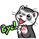 Ferret Bye — ferret emoji for Slack & Discord