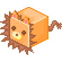 Lion Cube — cartoon emoji for Slack & Discord