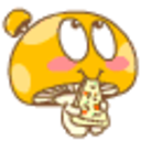 Mushroom Eating Pizza — cartoon emoji for Slack & Discord