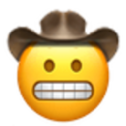 Grimacing Cowboy — cartoon emoji for Slack & Discord (Discord)