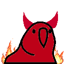 Devil Parrot — cute emoji for Slack & Discord