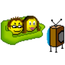Tv Couch — cartoon emoji for Slack & Discord