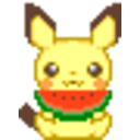 Pikachu Watermelon — cartoon emoji for Slack & Discord