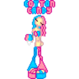 Cotton Candy Girl — cartoon emoji for Slack & Discord (Discord)