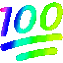 100 Rainbow 2 — number emoji for Slack & Discord