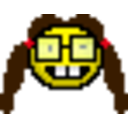 Girl Glasses — cartoon emoji for Slack & Discord