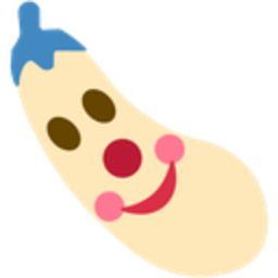 Clown Eggplant — cartoon emoji for Slack & Discord (Discord)