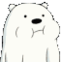 Polarbear Chewing — cartoon emoji for Slack & Discord