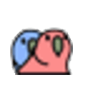Triplets Parrot — cartoon emoji for Slack & Discord